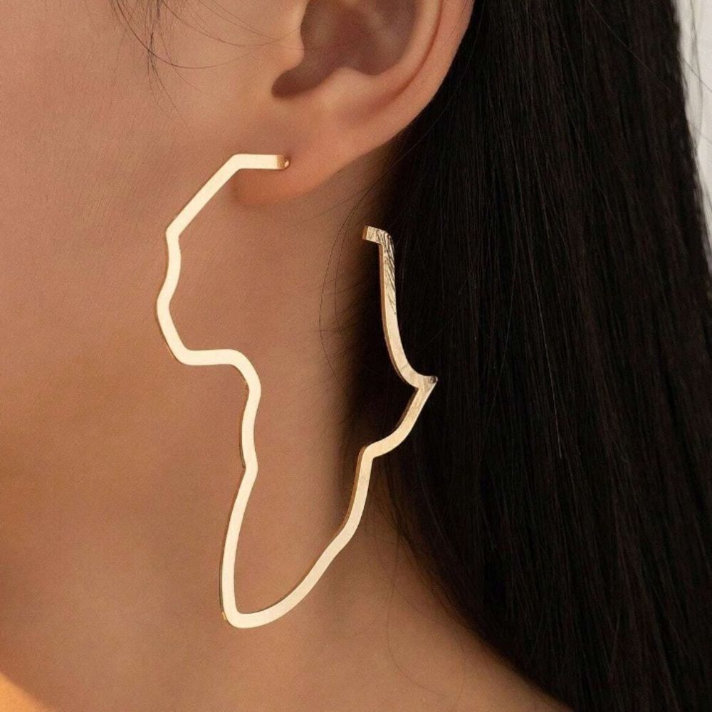 3for$20 NEW gold color  Women's Popular Twisted Outline Africa continent